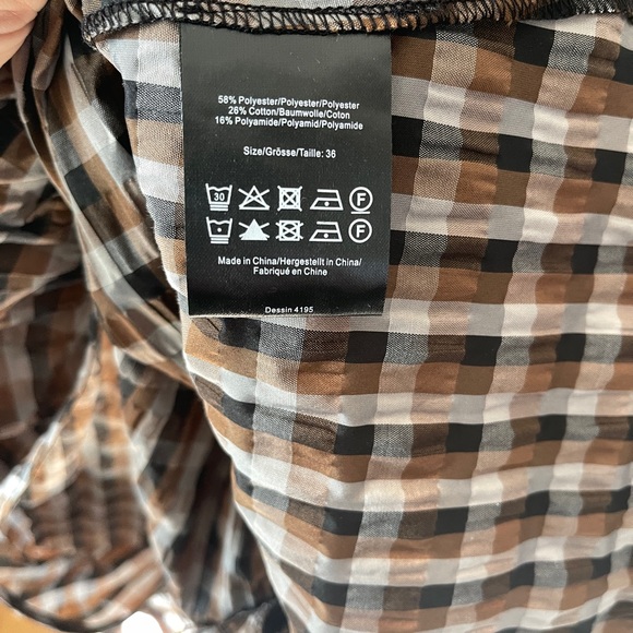 Baum und Pferdgarten Adalaine Checked Wrap Dress in Tabacco Gingham midi - Picture 15 of 16